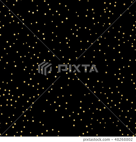 Glitter gold seamless pattern with polka dots.... - Stock Illustration ...