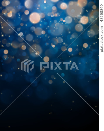 Blurred bokeh light on dark blue background.... - Stock Illustration ...