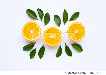 High vitamin C. Fresh orange citrus fruit High vitamin C. Fresh orange citrus fruit 48269146