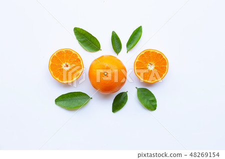 High vitamin C. Fresh orange citrus fruit  48269154