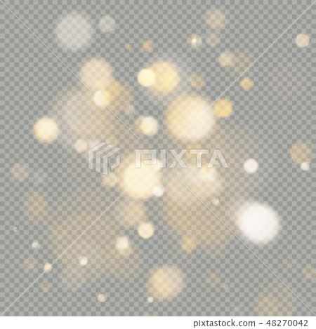 Effect of bokeh circles isolated on transparent background. Christmas glowing warm orange glitter Effect of bokeh circles isolated on transparent background. Christmas glowing warm orange glitter 48270042