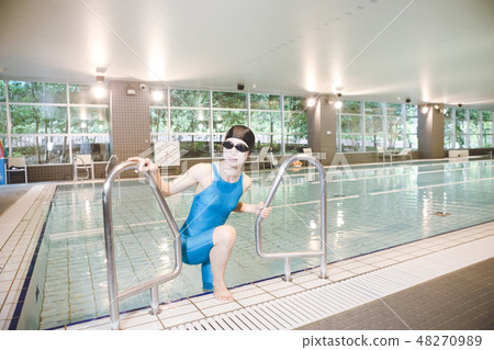Sports gym young lady Sports gym young lady 48270989