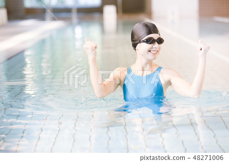 Sports gym young lady 48271006