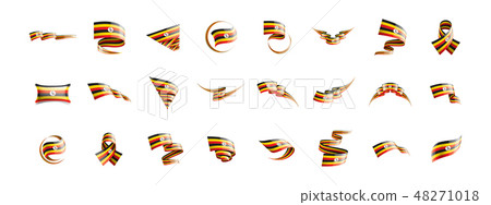Uganda flag, vector illustration on a white background Uganda flag, vector illustration on a white background 48271018