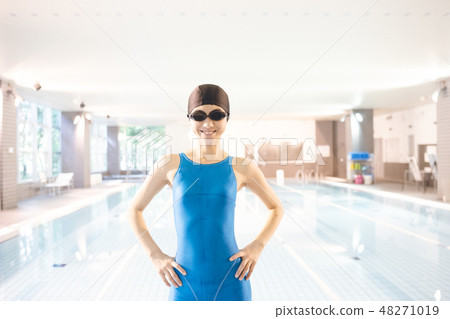 Sports gym young lady 48271019