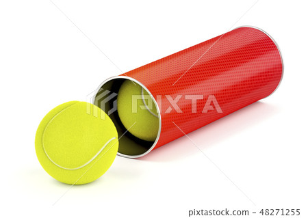 Can with tennis balls Can with tennis balls 48271255