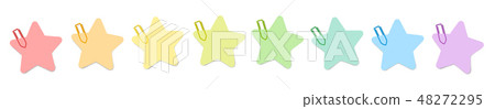 Star Shaped Colorful Notes Paper Clips 48272295