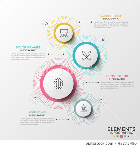 Clean infographic design template-插圖素材 [48273480] - PIXTA圖庫