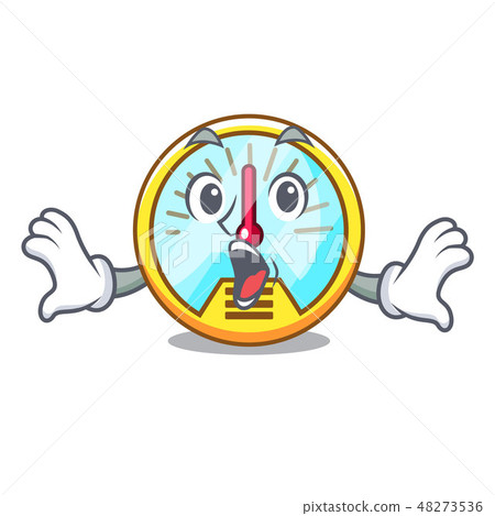 Surprised speedometer isolated with in the mascot Surprised speedometer isolated with in the mascot 48273536