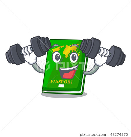 Fitness green passport in a character bag 48274370