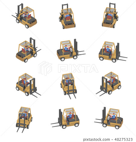 Loader with different viewing angles. Loader with different viewing angles. 48275323