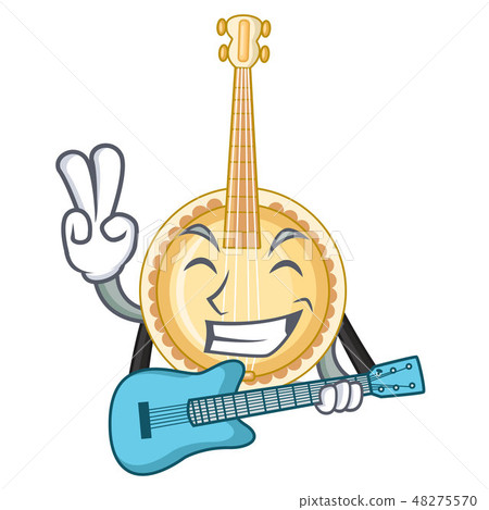 With guitar banjo was isolated from the character With guitar banjo was isolated from the character 48275570