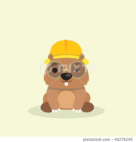 Cute happy smiling mole character. Cute happy smiling mole character. 48276295