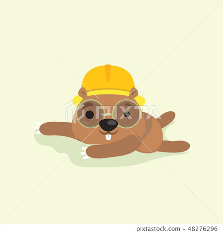 Cute happy smiling mole character. Cute happy smiling mole character. 48276296