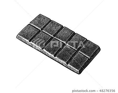 Ink sketch of chocolate bar. Ink sketch of chocolate bar. 48276356