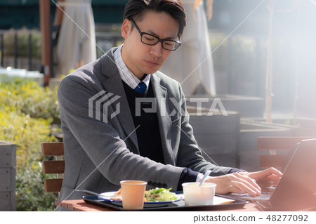 Meeting for business lunch meal Meeting for business lunch meal 48277092