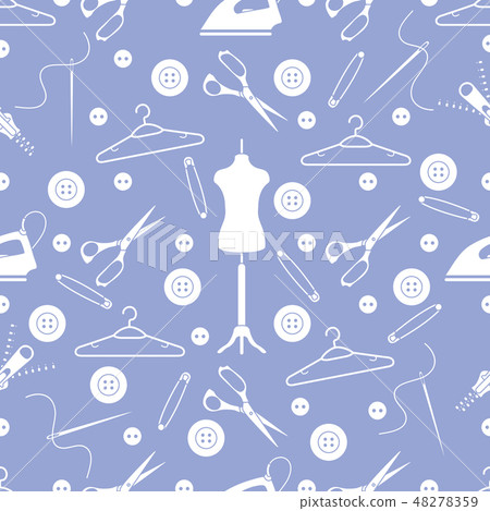 Pattern with tools and accessories for sewing 48278359