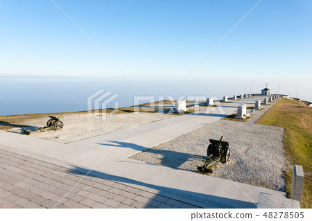 Italian alps landmark. First world war memorial 48278505