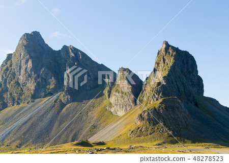 Hvalnes lava beach landscape,east Iceland landmark Hvalnes lava beach landscape,east Iceland landmark 48278523
