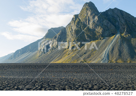 Hvalnes lava beach landscape,east Iceland landmark Hvalnes lava beach landscape,east Iceland landmark 48278527