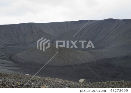Hverfell caldera volcano top view,Iceland landmark 48278699