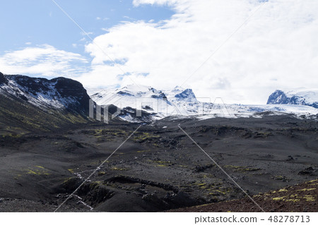 Vatnajokull glacier near Kverfjoll area, Iceland  48278713