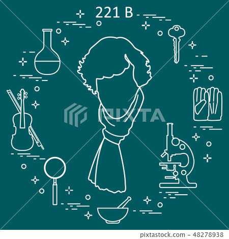 Private detective Sherlock Holmes with variety Private detective Sherlock Holmes with variety 48278938