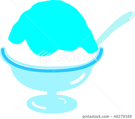 刨冰藍色夏威夷夏天 48279389