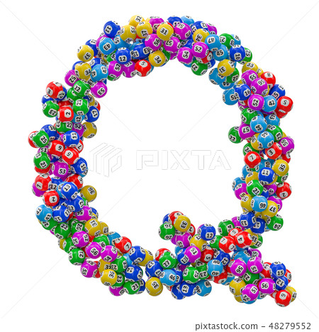 Alphabet letter Q, from lottery balls Alphabet letter Q, from lottery balls 48279552
