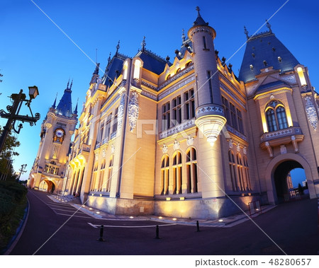 The Palace of Culture edifice in Iasi, Romania. The Palace of Culture edifice in Iasi, Romania. 48280657