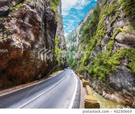 Amazing summer view of Bicaz Canyon 48280669