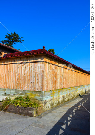 Hashidate傳統建築群保護區Kitaei船舶停靠港和Shipown村景觀 Hashidate傳統建築群保護區Kitaei船舶停靠港和Shipown村景觀 48281120