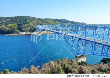 Black Seto Ohashi, scenery around the strait, Akune City, Nagashima Town, Kagoshima Prefecture Black Seto Ohashi, scenery around the strait, Akune City, Nagashima Town, Kagoshima Prefecture 48281277