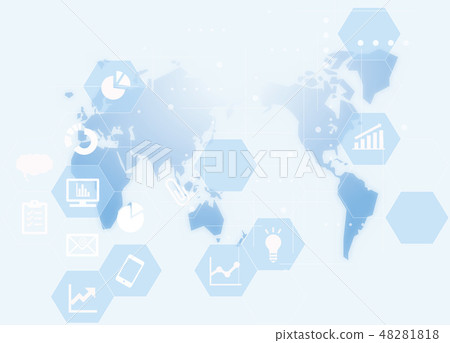 Business concept world map and icon Business concept world map and icon 48281818