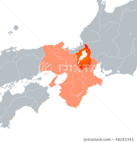 Shiga Prefecture Map and Kinki Region 48283341