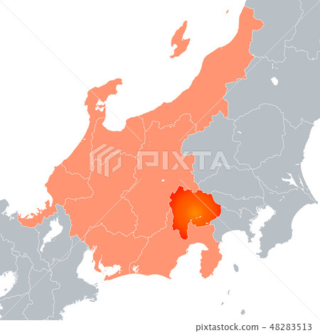 山梨縣地圖和中部地區 山梨縣地圖和中部地區 48283513