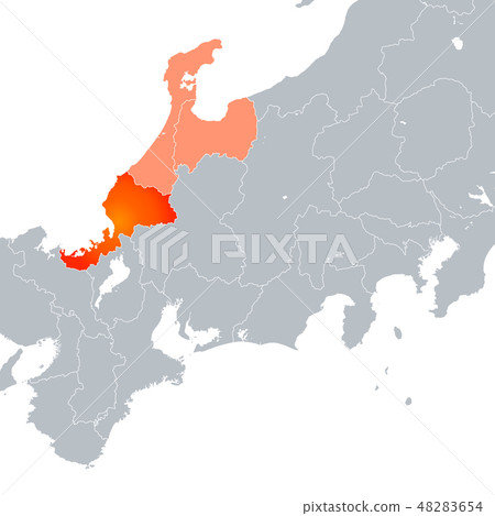 Map of Fukui Prefecture and Hokuriku Region 48283654