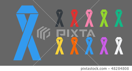 Colorful Awareness Ribbons 48284808
