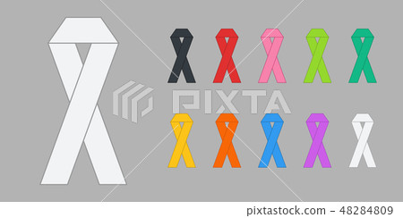 Colorful Awareness Ribbons 48284809