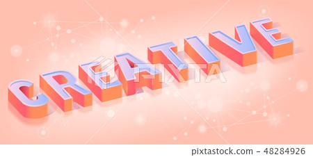 Creative Text Title Isometric Vector Template - Stock Illustration ...