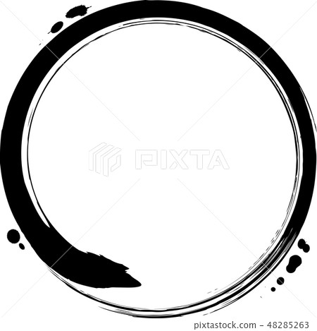 圓圈黑色畫筆字母 圓圈黑色畫筆字母 48285263