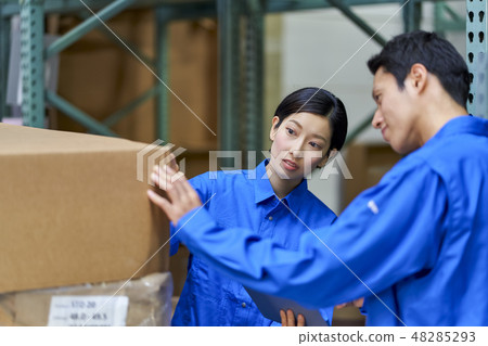 Business scene warehouse logistics 48285293