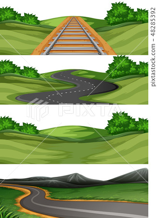 Set of outdoor landscape Set of outdoor landscape 48285392