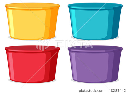 Set of colorful buckets Set of colorful buckets 48285442