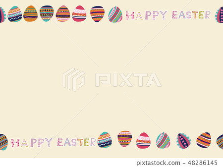 Easter design material. Illustration of eggs. Season clip art. 48286145