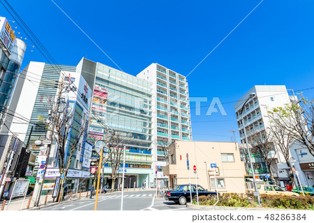 Scenery in front of Ninro Railway Station in Tokyo Narimae Station 48286384
