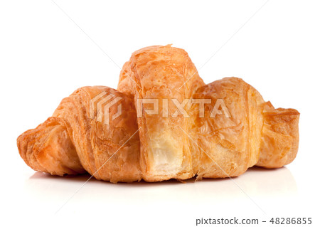 one croissant isolated on white background closeup 48286855