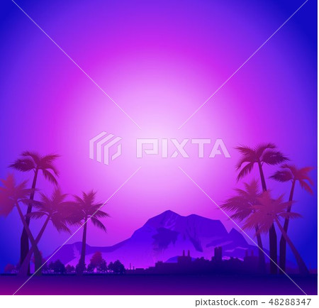 vector tropical landscape 48288347