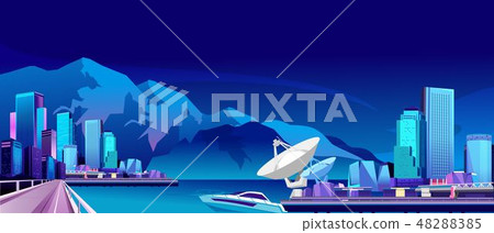 abstract city banner 48288385