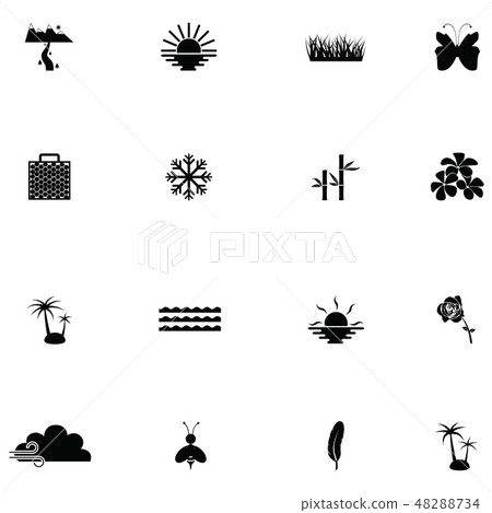 nature icon set nature icon set 48288734